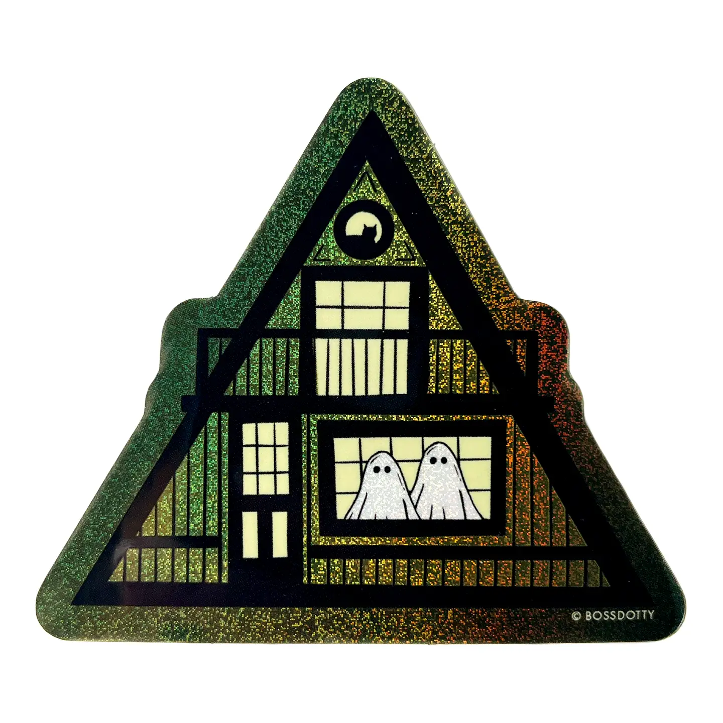 Ghost Cabin Glitter Sticker