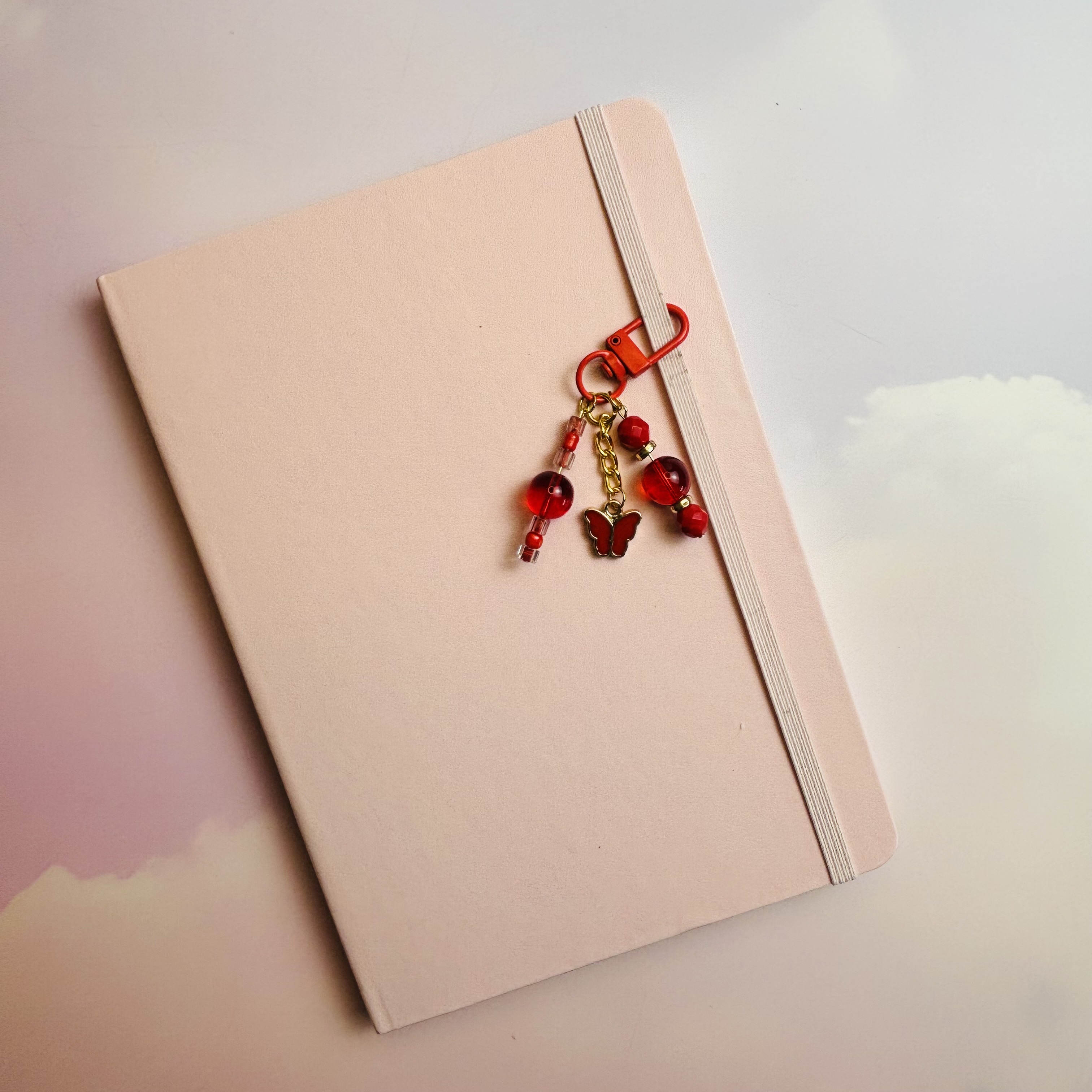 Red Butterfly Journal Charm