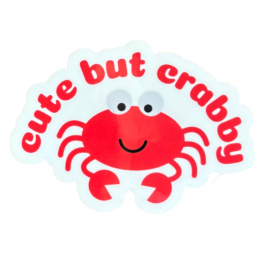Cute But Crabby Sticker