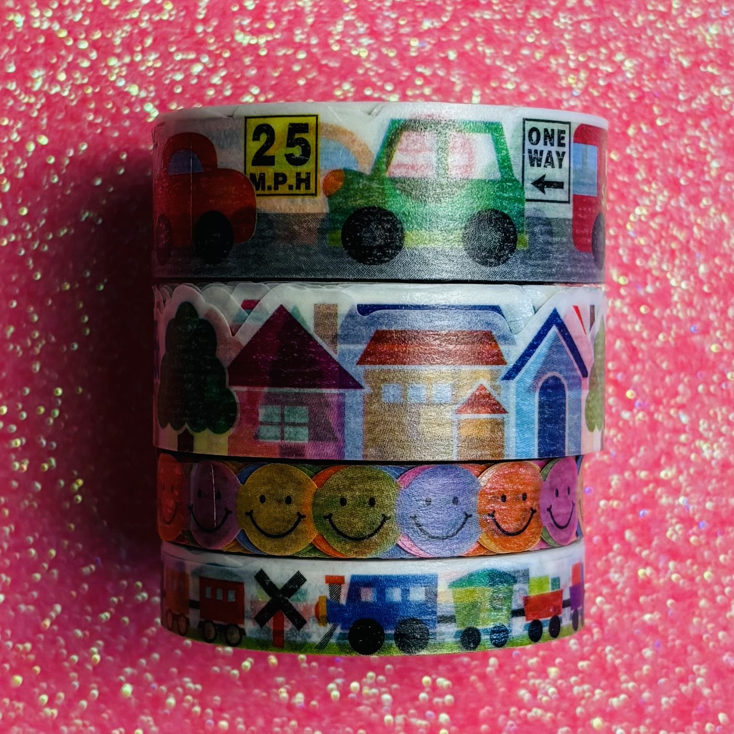 Vintage Pine Book Washi Tapes - Set of 4