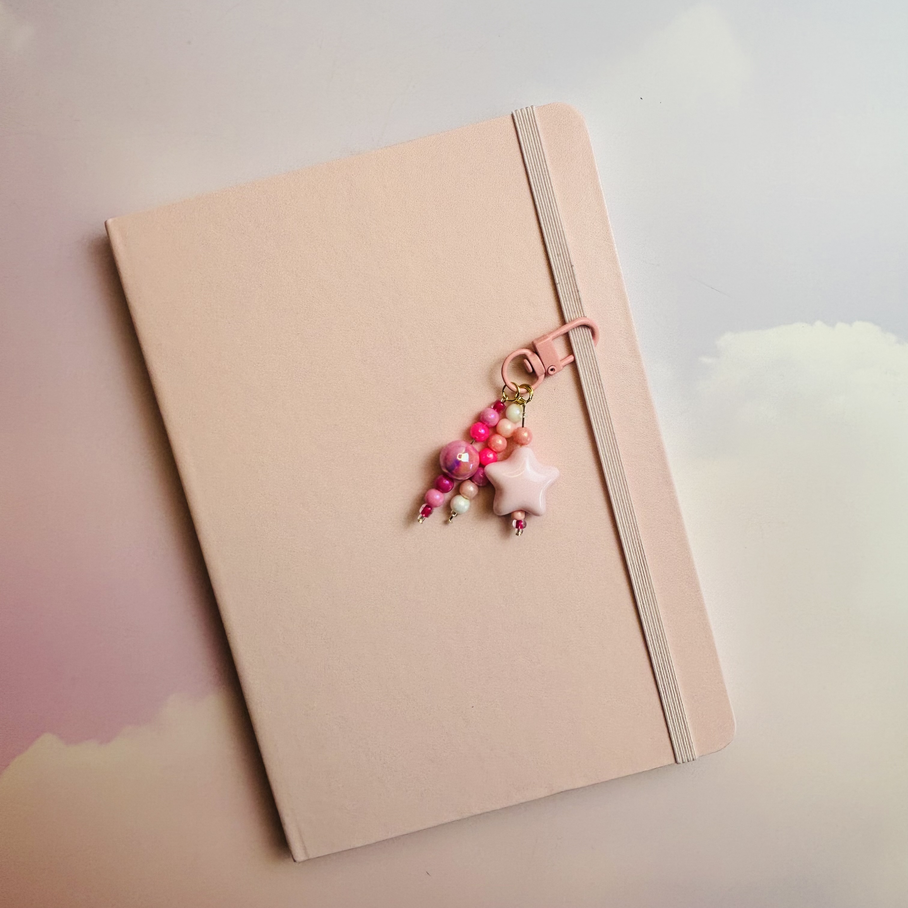 Pink Star Journal Charm