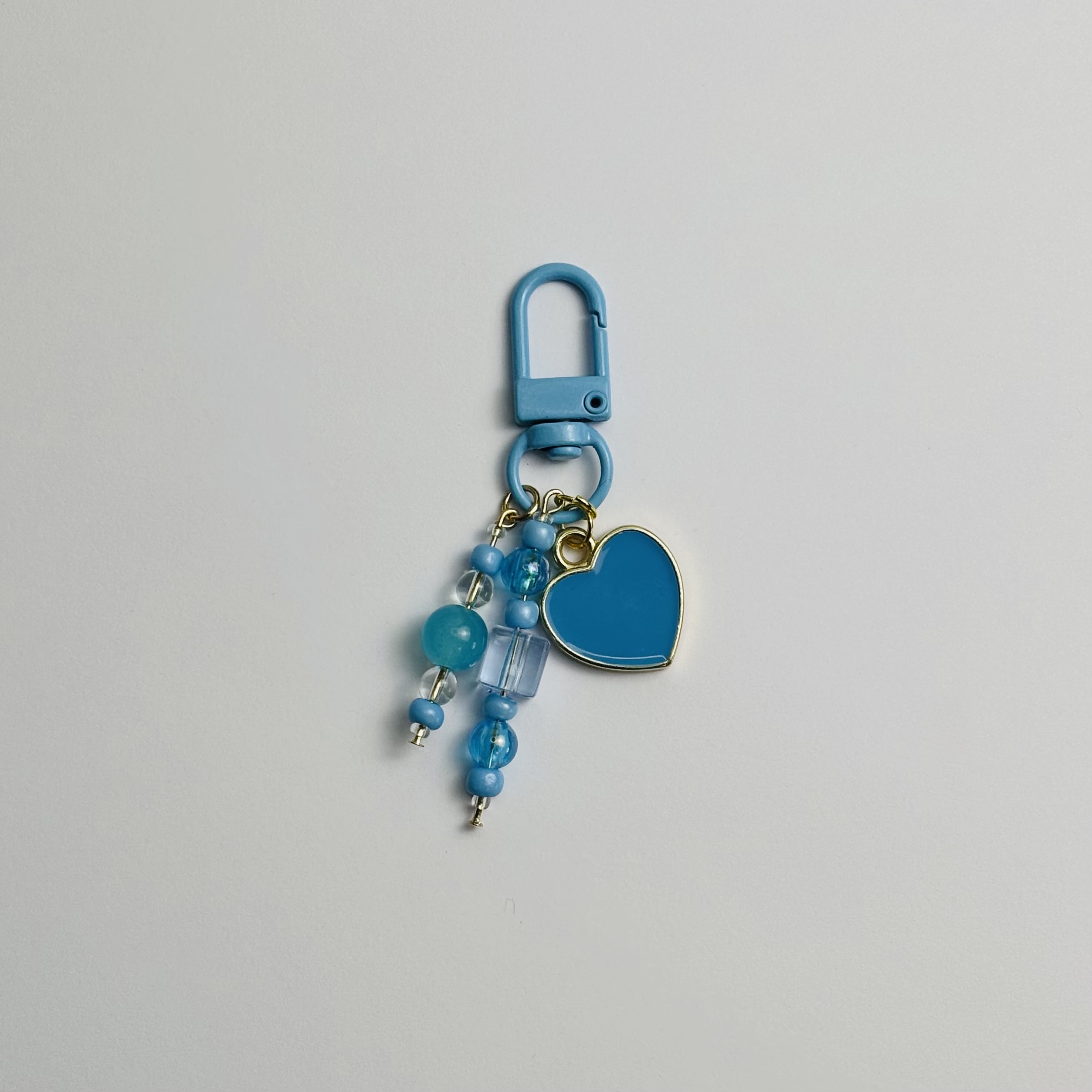 Blue Heart and Cube Journal Charm