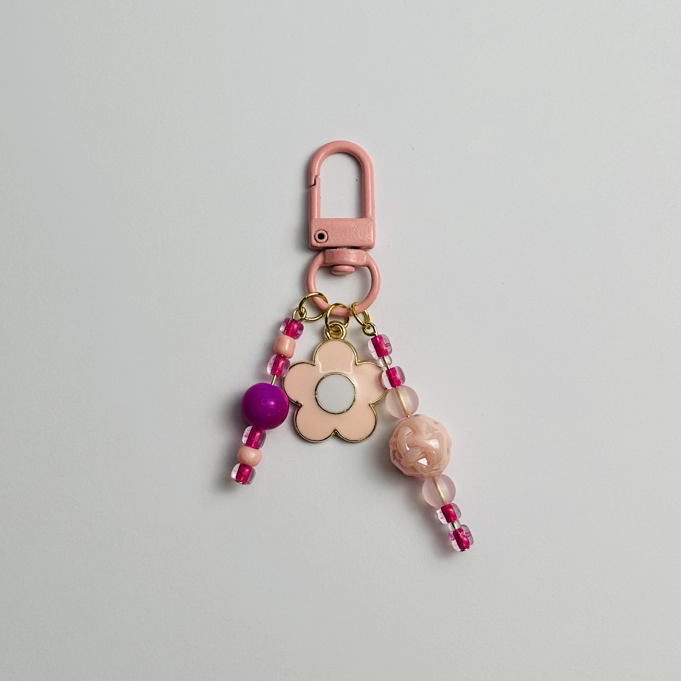 Pink Daisy Heart Journal Charm