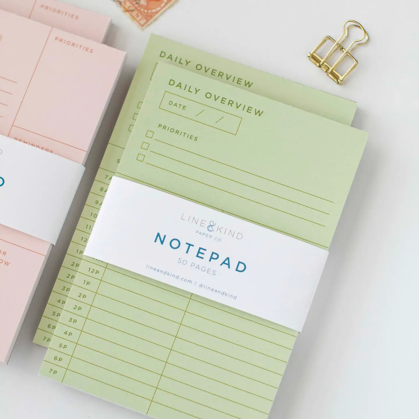 Green Daily View Notepad