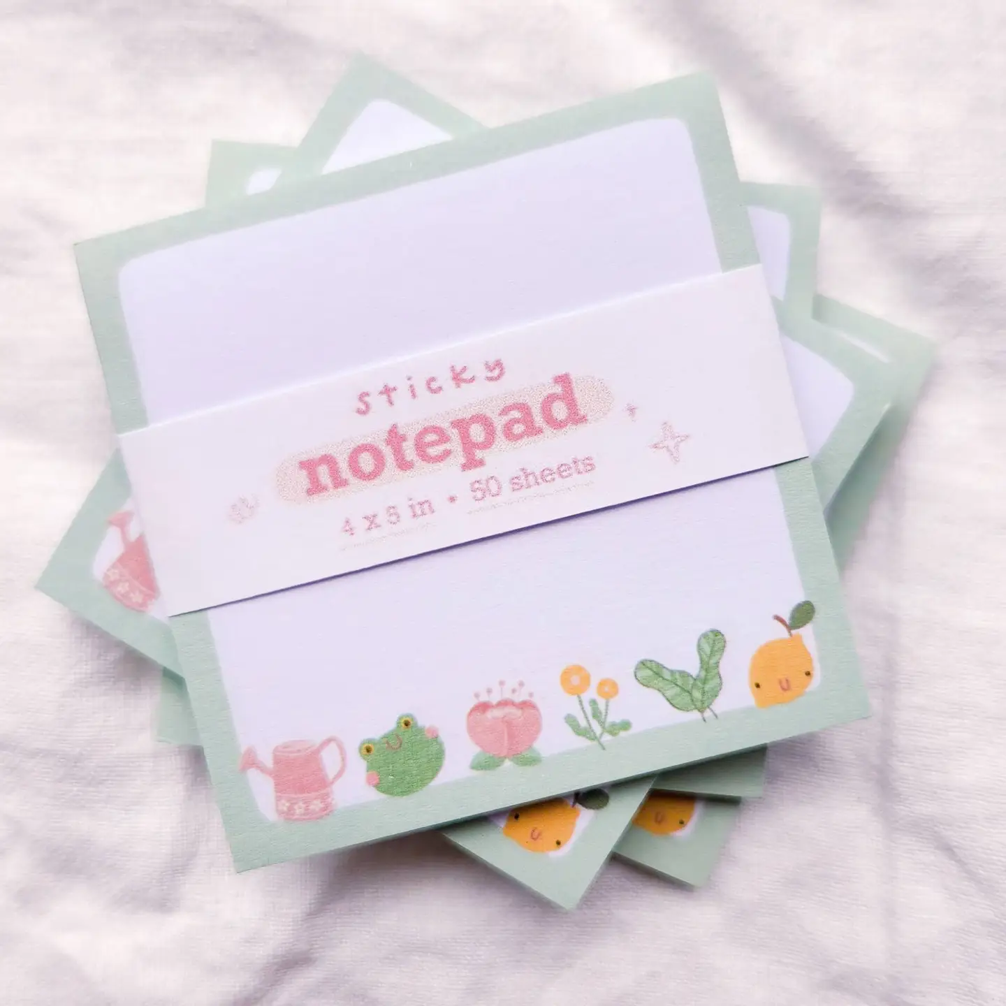 Frog and Lemon Friends Sticky Notes