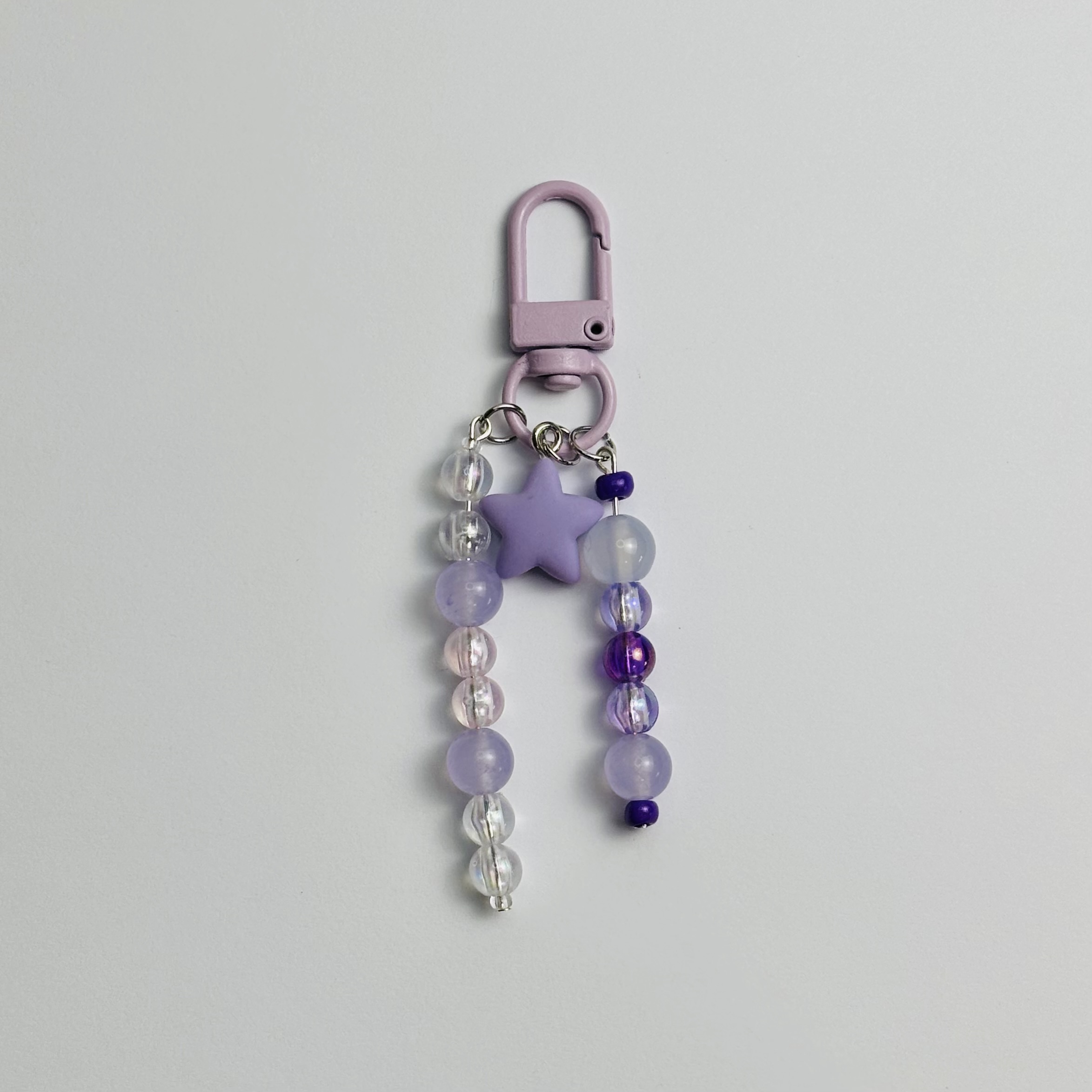 Purple Star w/ Clear Beads Journal Charm