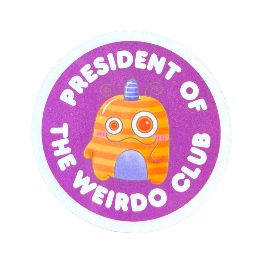 President of the Weirdo Club Sticker