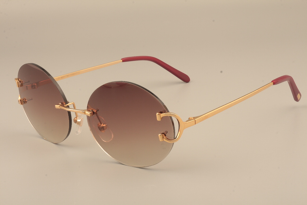 Carti Big C Circle Lense Sunglasses (Brown Tint)