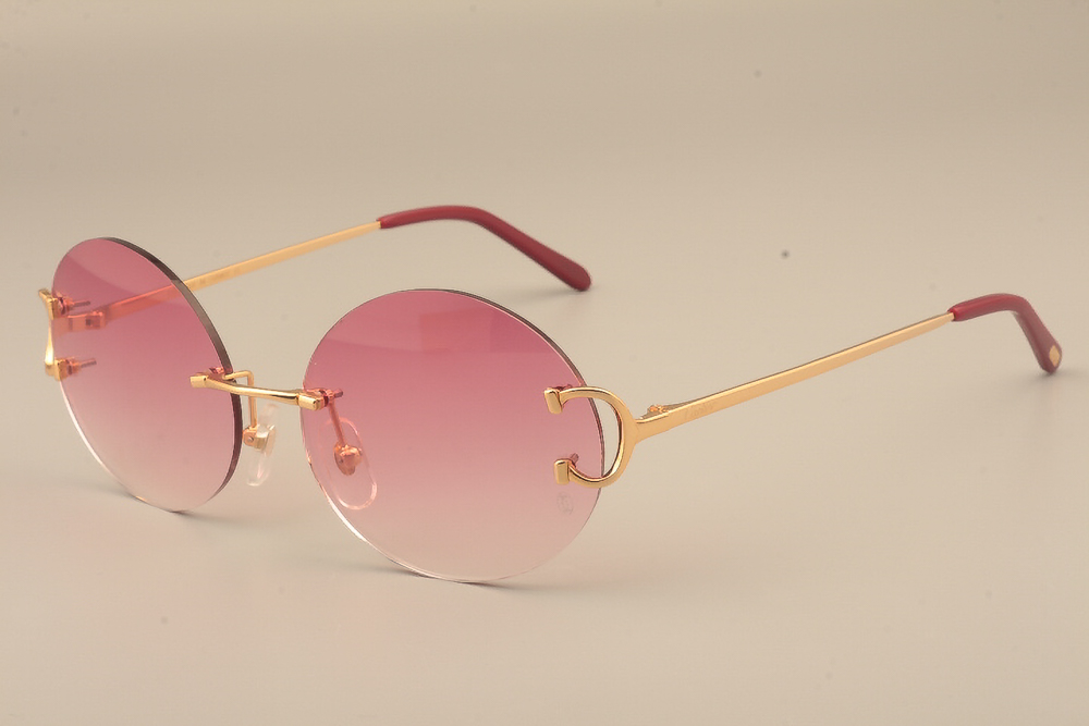 Carti Big C Circle Lense Sunglasses (Pink Tint)