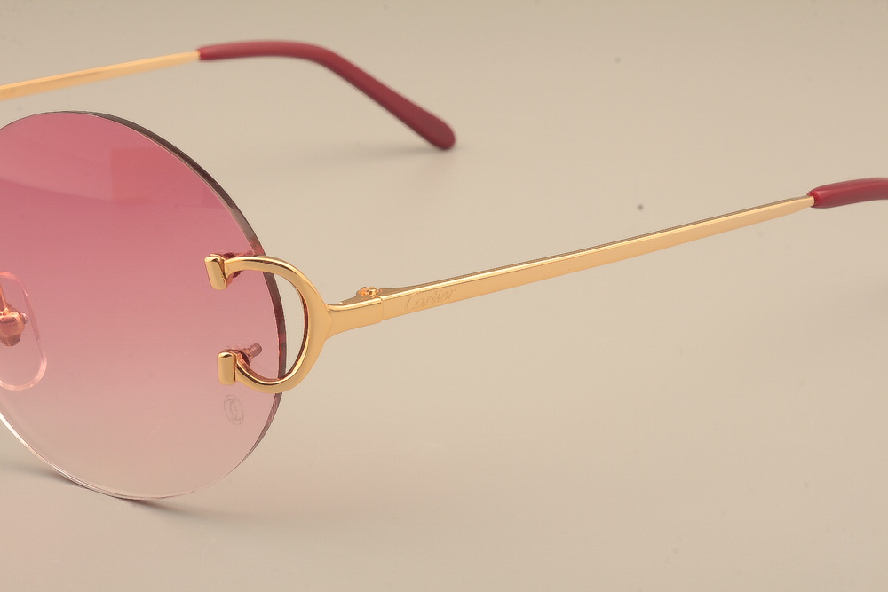 Carti Big C Circle Lense Sunglasses (Pink Tint)