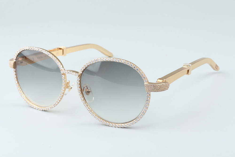 Diamond and Gold Carti Aviators (Black Tint)  