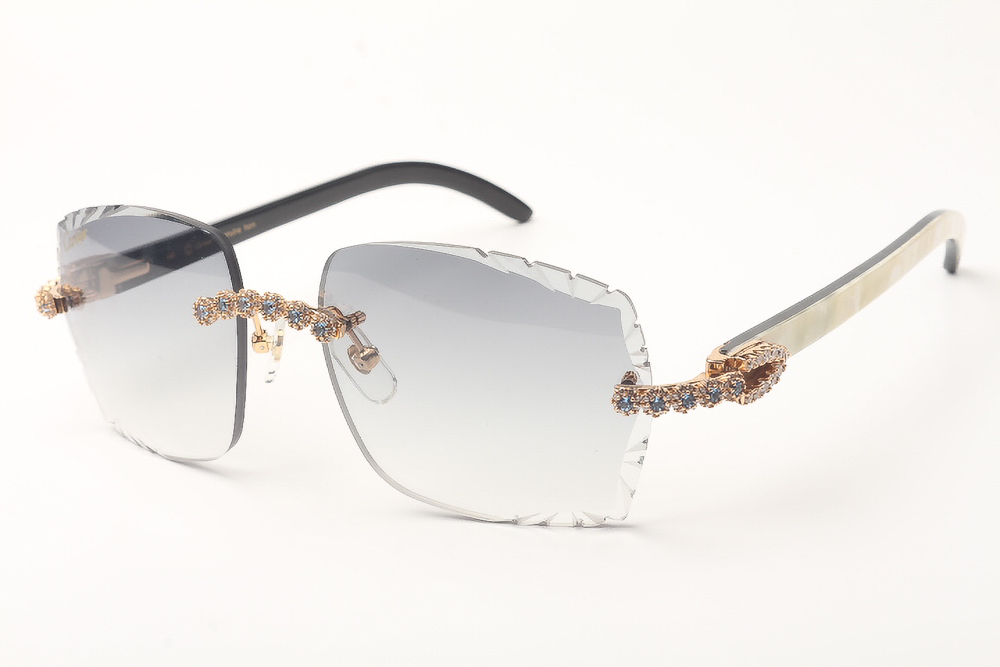 Blue Flower Diamond Carti White Buffs (Diamond Cut/Grey)