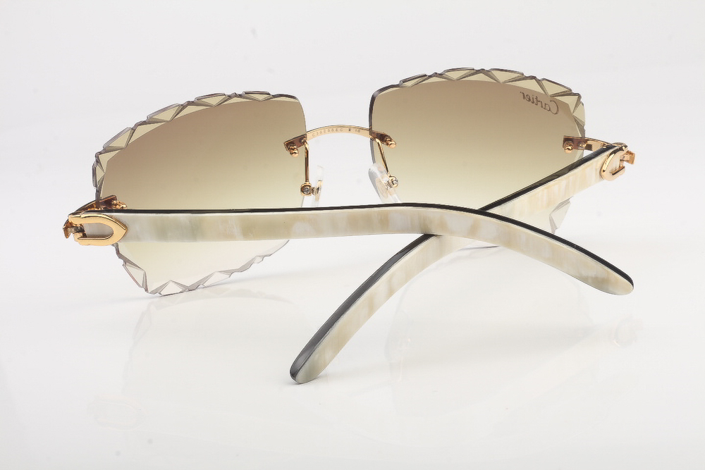 Diamond Cut Carti White Buffs (Brown Tint)