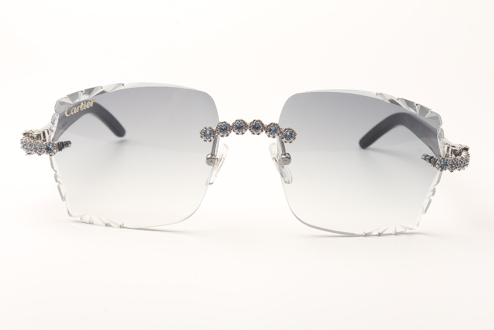 Blue Flower Diamond Carti White Buffs (Diamond Cut/Grey)