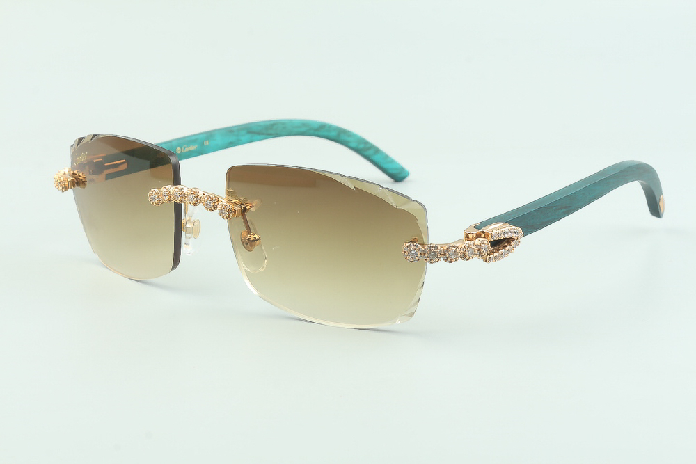 Flower Diamond Teal Carti Woods (Diamond Cut/Brown Tint)
