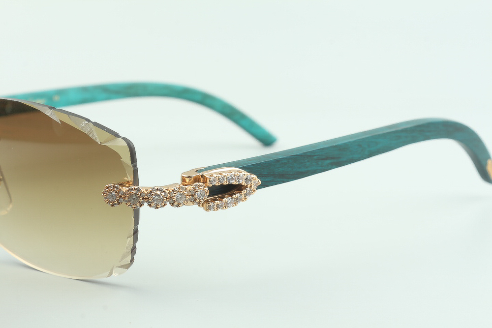 Flower Diamond Teal Carti Woods (Diamond Cut/Brown Tint)