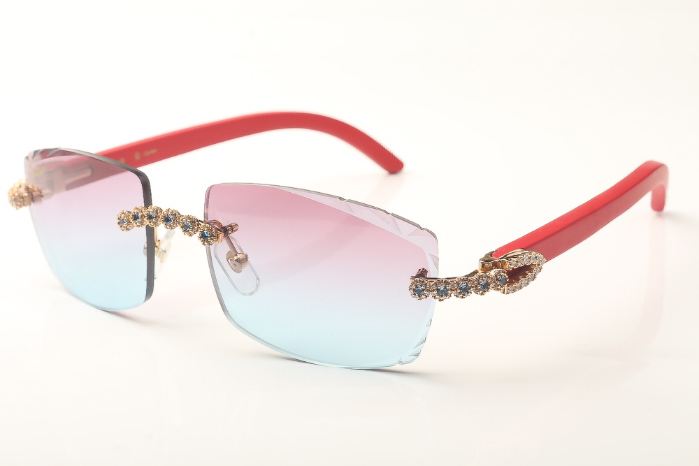 Blue Flower Diamond Red Carti Woods (Diamond Cut/Purple and Blue Tint)