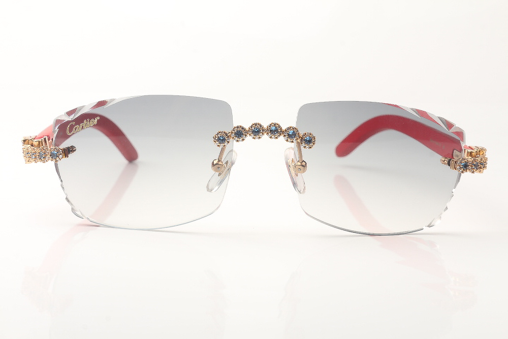 Blue Flower Diamond Red Carti Woods (Diamond Cut/Grey Tint)