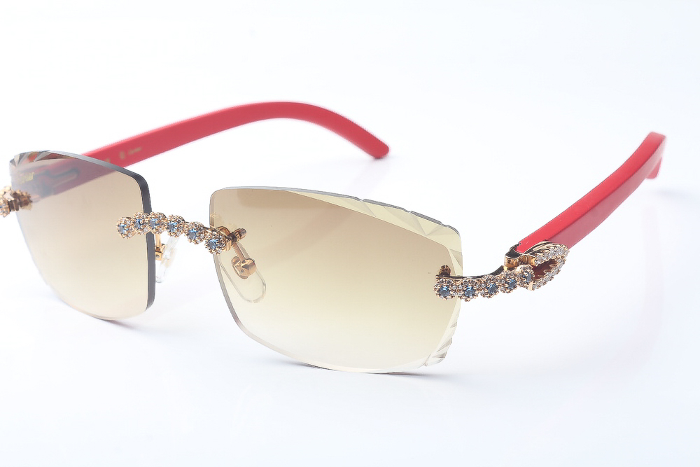Blue Flower Diamond Red Carti Woods (Diamond Cut/Brown Tint)