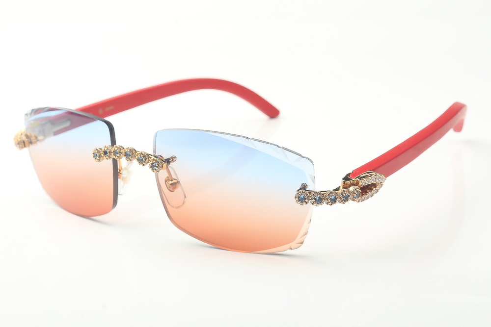 Blue Flower Diamond Red Carti Woods (Diamond Cut/Blue and Red Tint)