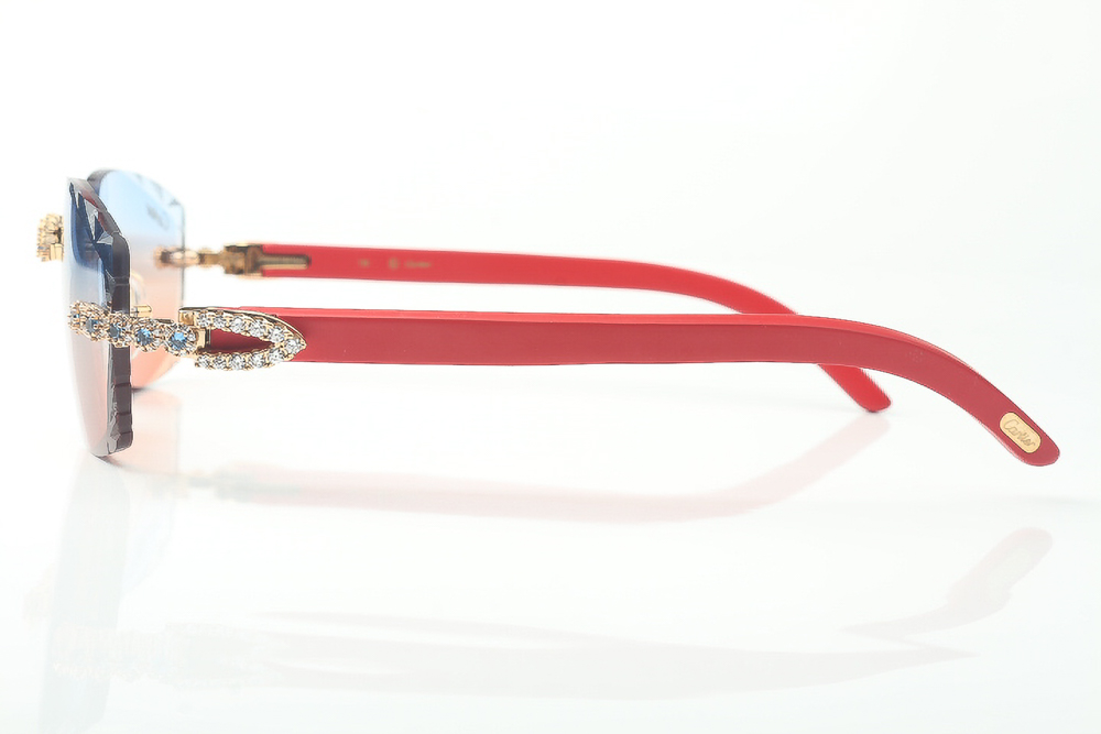 Blue Flower Diamond Red Carti Woods (Diamond Cut/Blue and Red Tint)