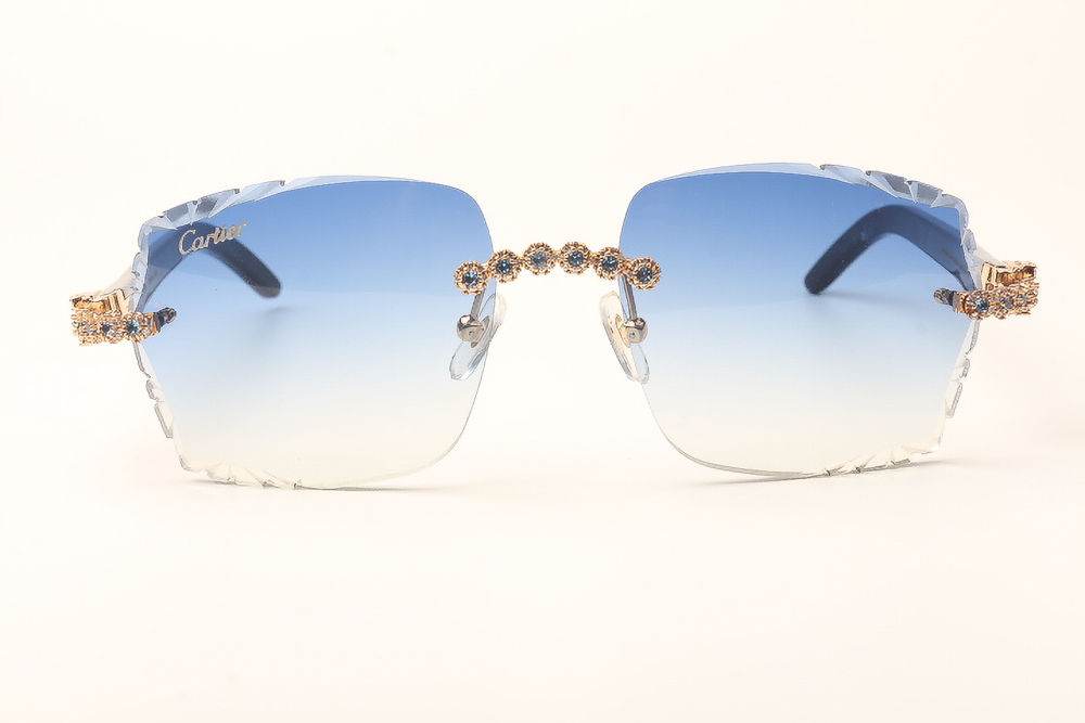 Flower Diamond Carti White Buffs (Diamond Cut/Blue Tint)