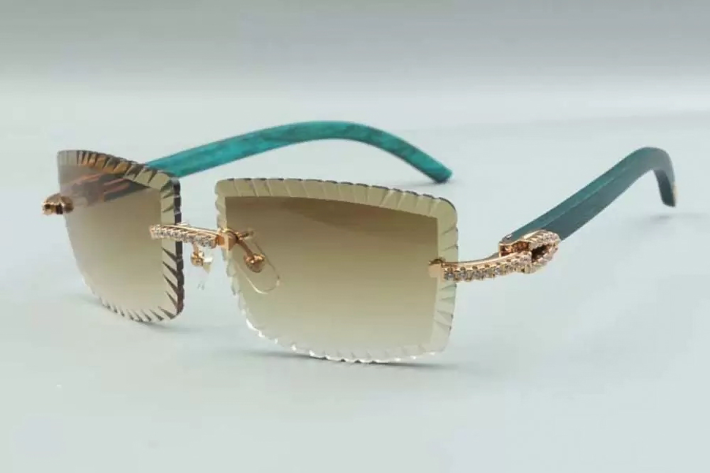 Diamond Teal Carti Woods 3 (Diamond Cut/Brown Tint)