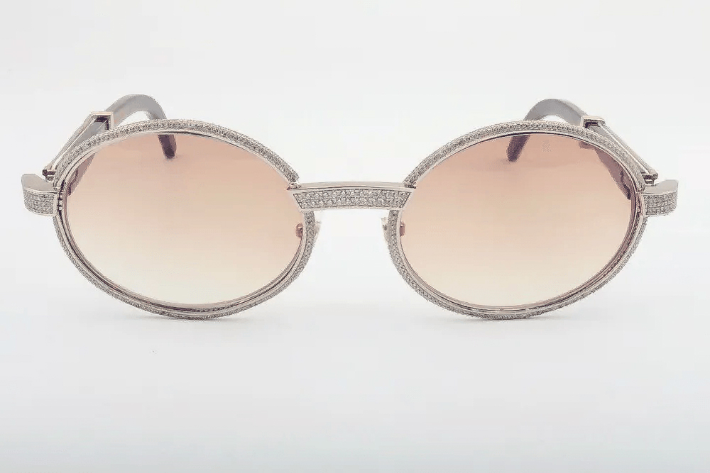 Diamond Oval white and black Carti Buffs (Silver Brown Tint)