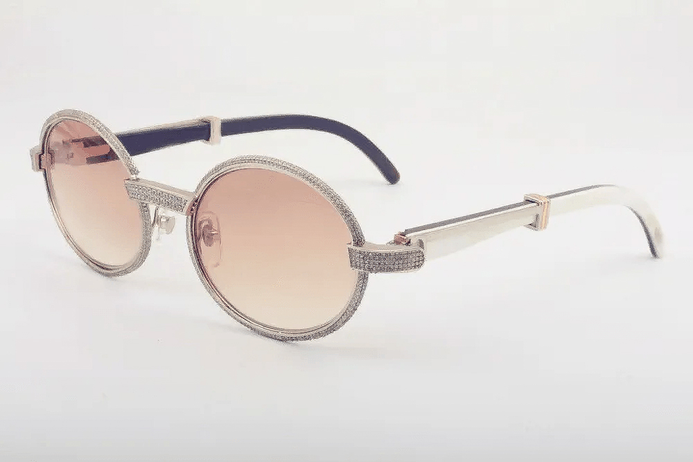 Diamond Oval white and black Carti Buffs (Silver Brown Tint)