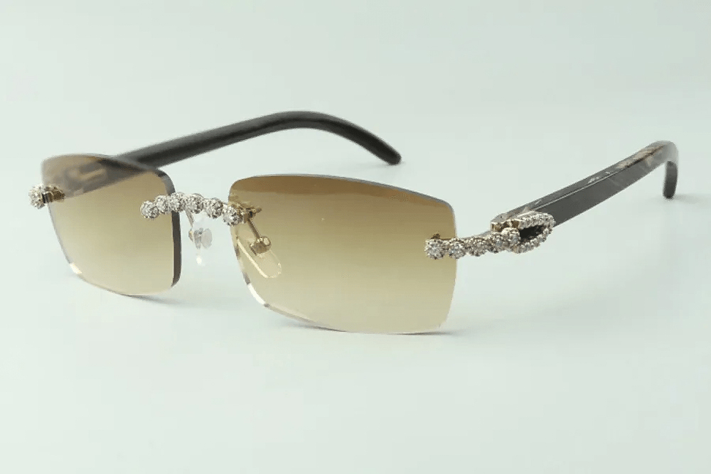 Flower Diamond Carti Marbled Black Buffs (Brown Tint)
