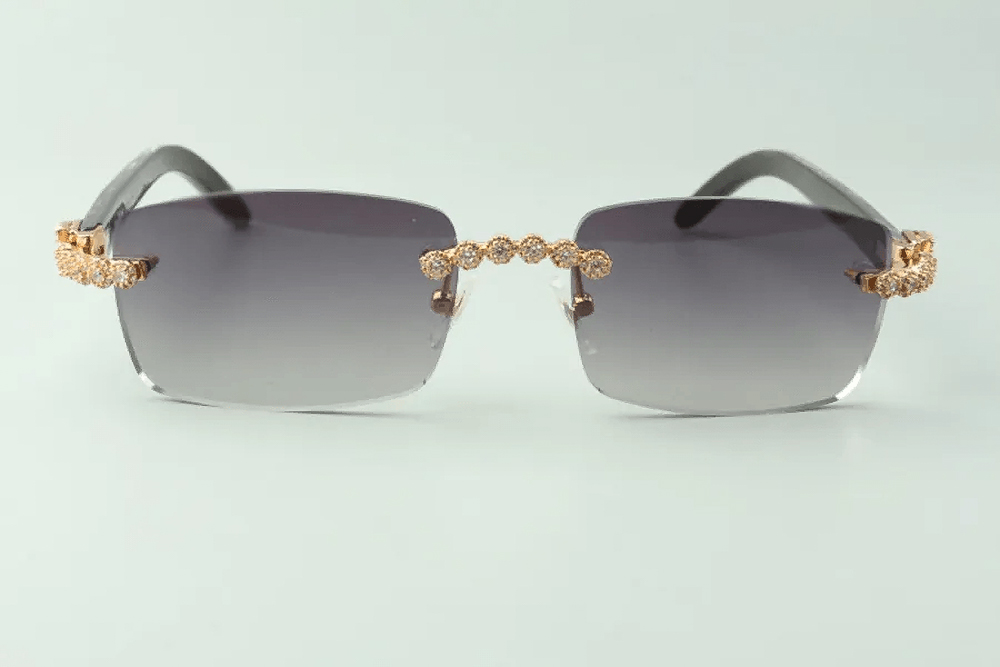 Flower Diamond Carti Marbled Black Buffs (Black Tint)