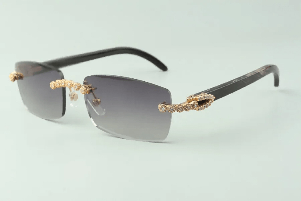 Flower Diamond Carti Marbled Black Buffs (Black Tint)