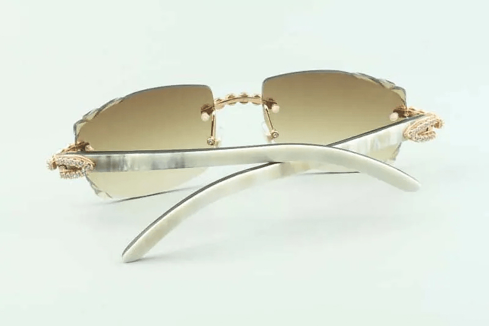 Flower Diamond Carti White Buffs (Diamond Cut/Brown Tint)