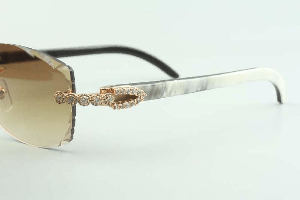 Flower Diamond Carti White Buffs (Diamond Cut/Brown Tint)