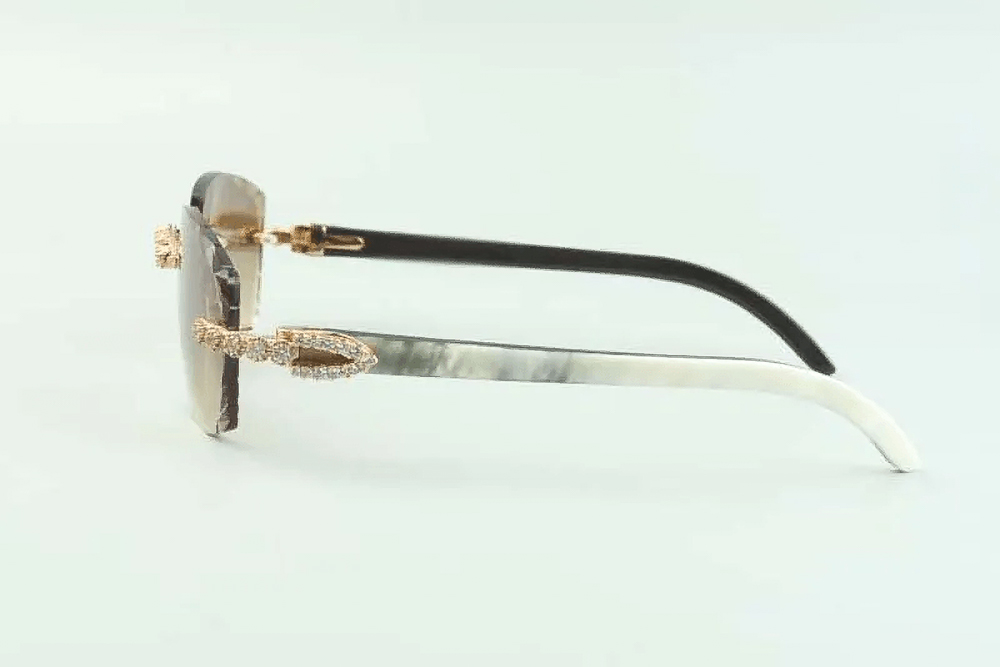 Flower Diamond Carti White Buffs (Diamond Cut/Brown Tint)
