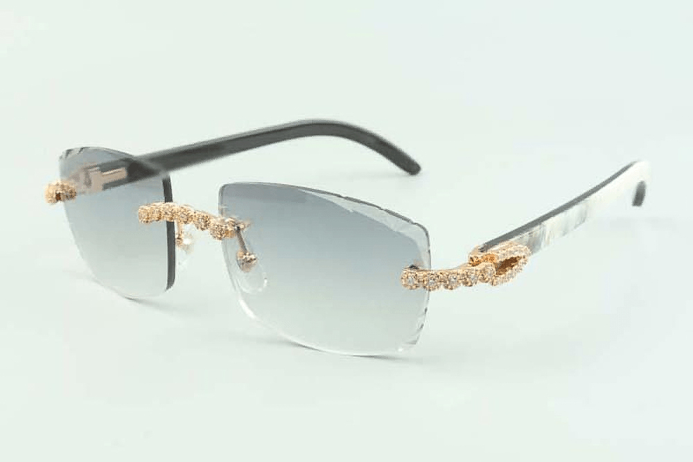 Flower Diamond Carti White Buffs (Diamond Cut/Grey Tint)