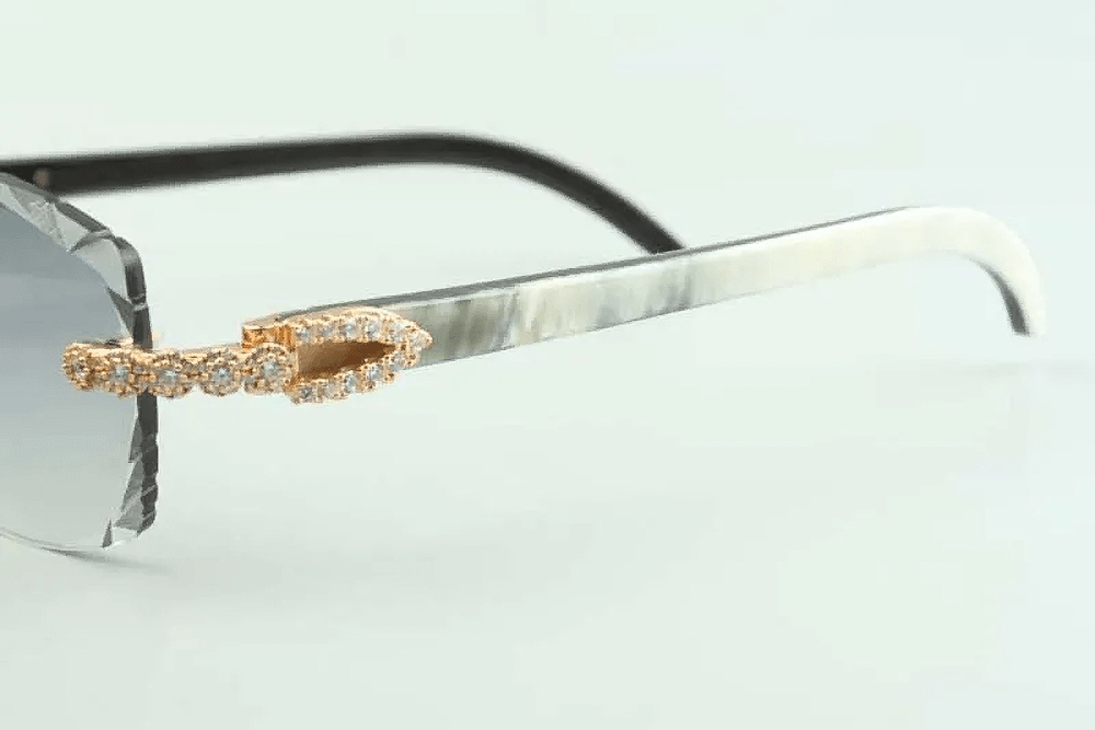 Flower Diamond Carti White Buffs (Diamond Cut/Grey Tint)