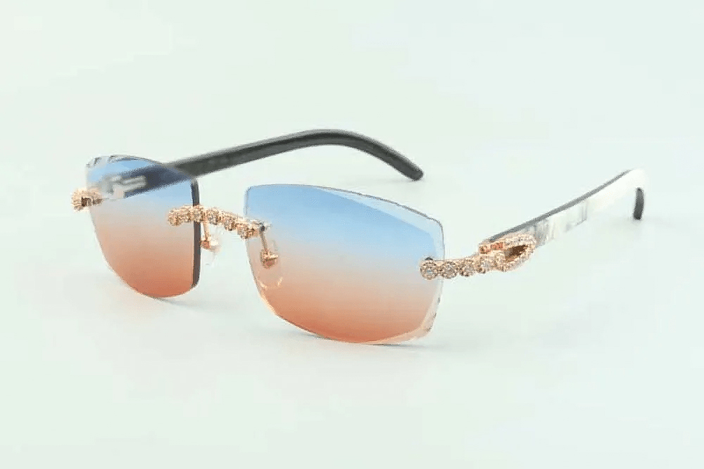Flower Diamond Carti White Buffs (Diamond Cut/Blue and Red Tint)