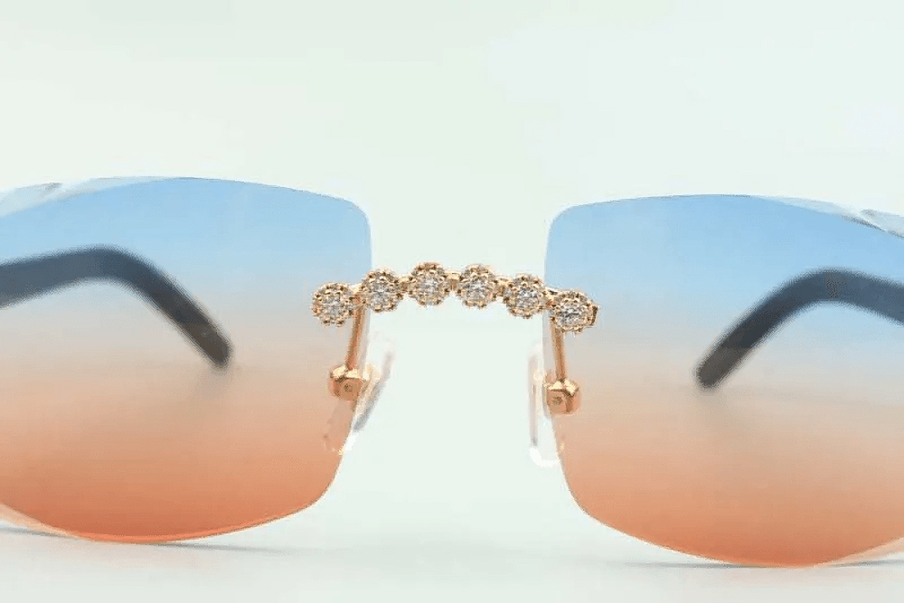 Flower Diamond Carti White Buffs (Diamond Cut/Blue and Red Tint)
