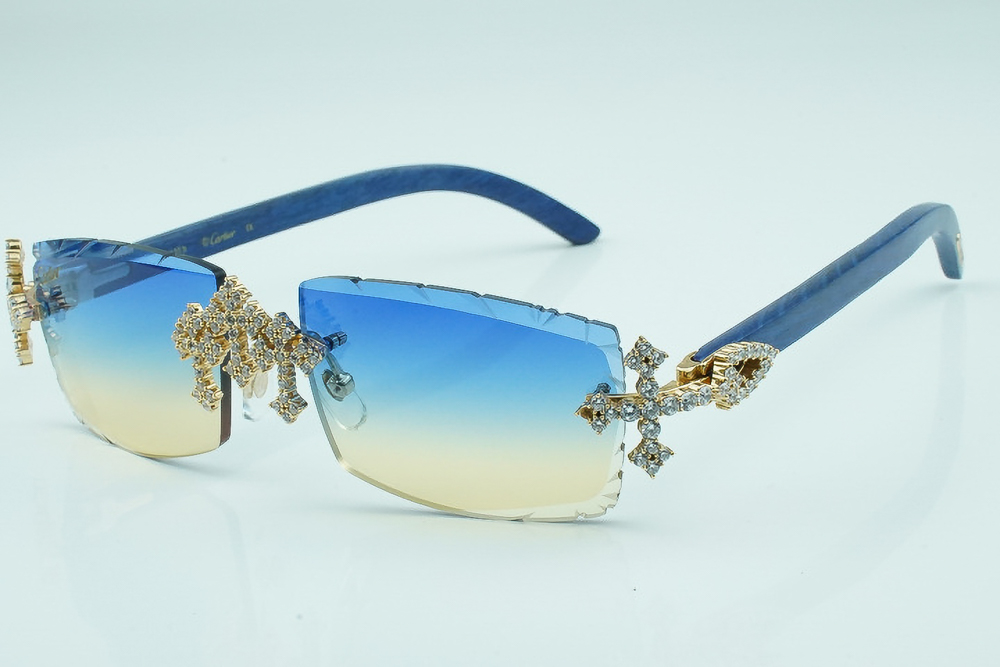 Diamonds Triple Cross Carti Blue Woods (Diamond Cut/Blue and Tan Tint) 