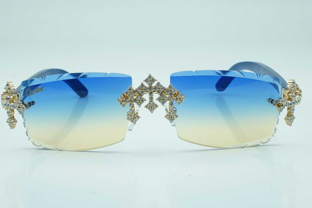 Diamonds Triple Cross Carti Blue Woods (Diamond Cut/Blue and Tan Tint) 