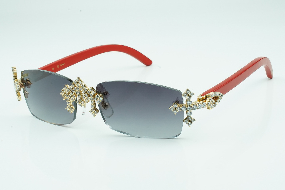 Diamonds Triple Cross Carti Red Woods (Black Tint) 