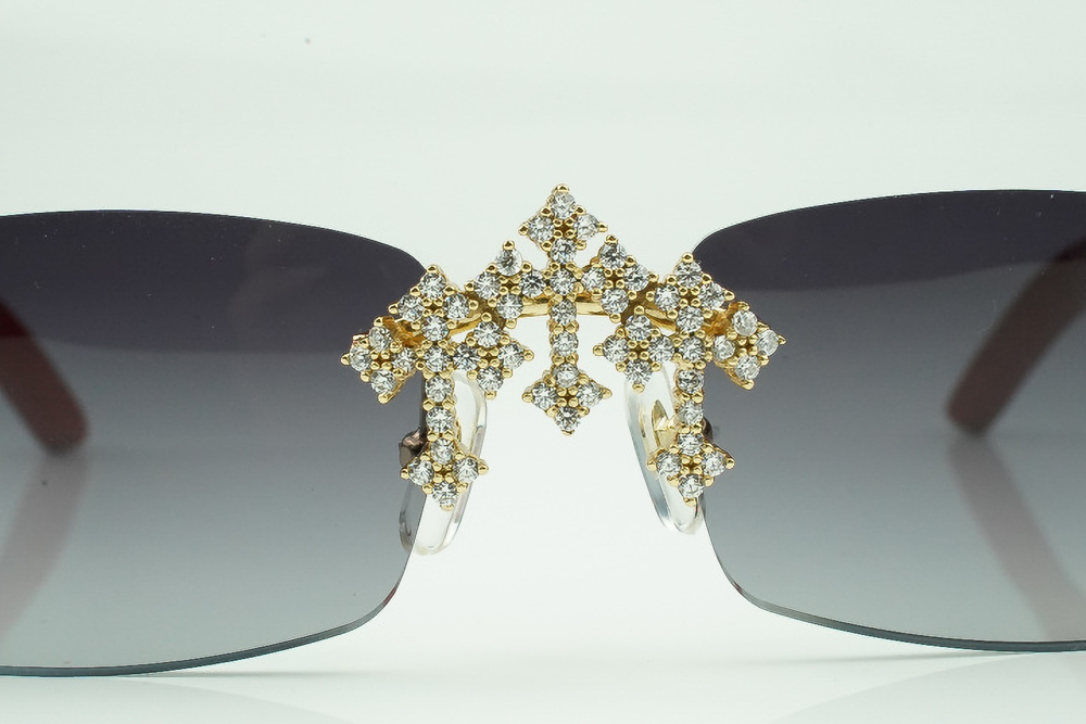 Diamonds Triple Cross Carti Red Woods (Black Tint) 