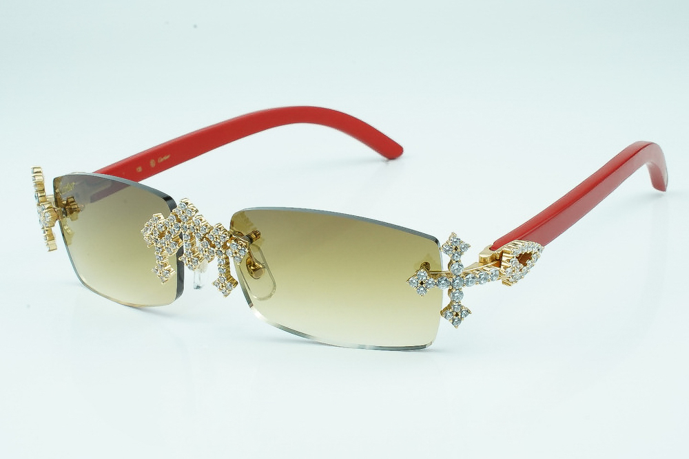 Diamonds Triple Cross Carti Red Woods (Brown Tint) 
