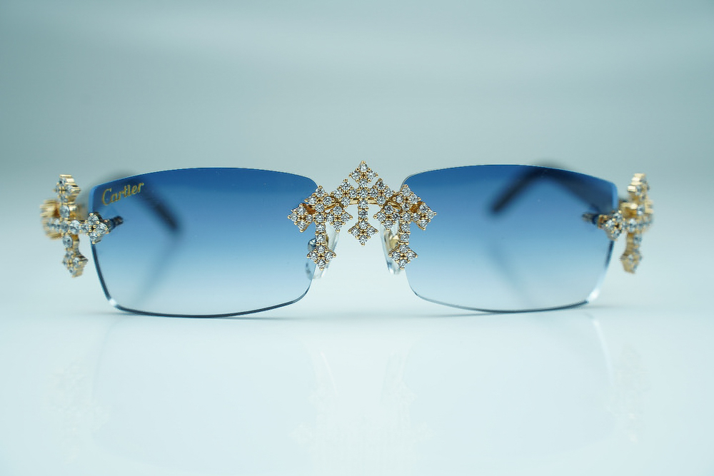 Diamonds Triple Cross Carti Red Woods (Blue Tint) 