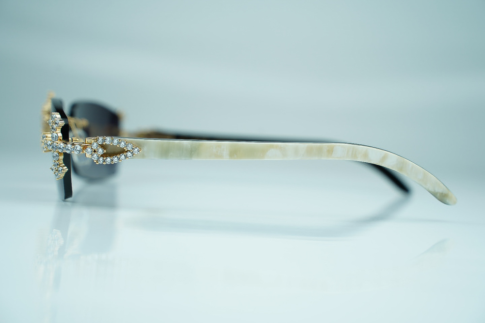 Diamond Tripple Cross Carti White and Black Buffs (Black Tint)