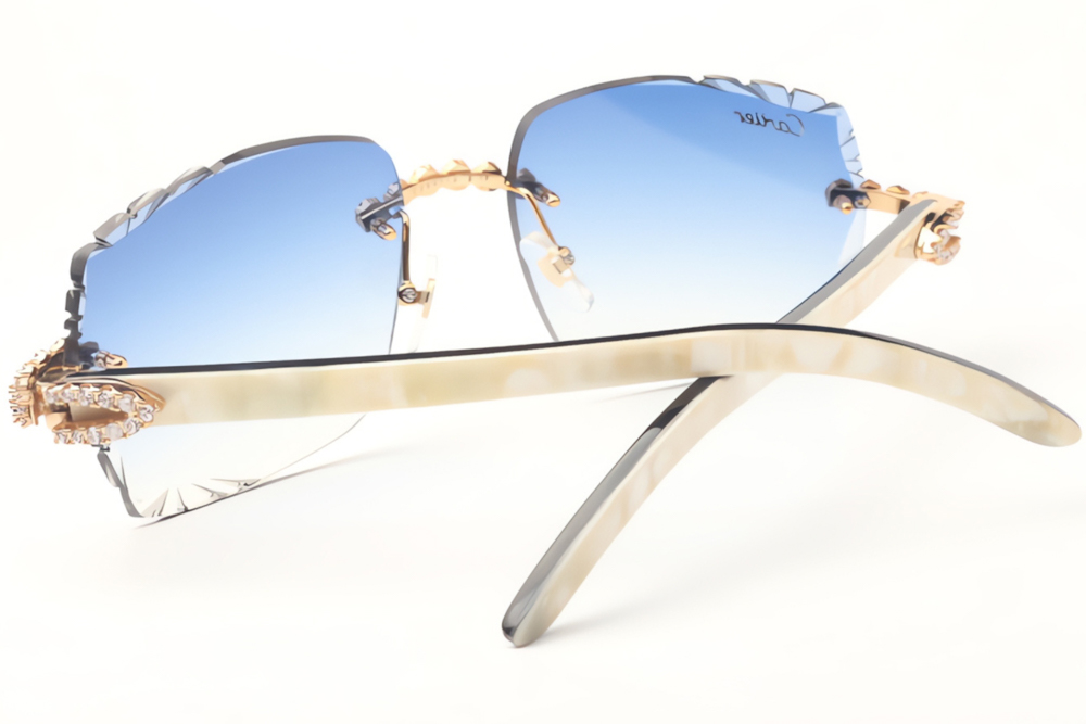 Blue Flower Diamond Carti White Buffs (Diamond Cut/Blue Tint)