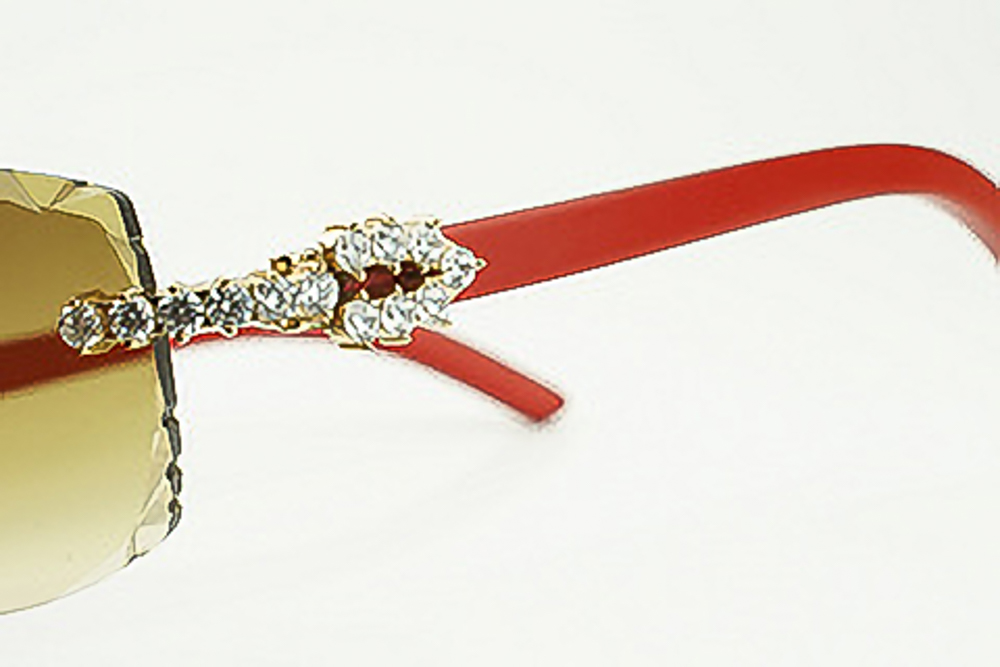 XL Diamond Carti Red Woods (Diamond Cut/Brown Tint)