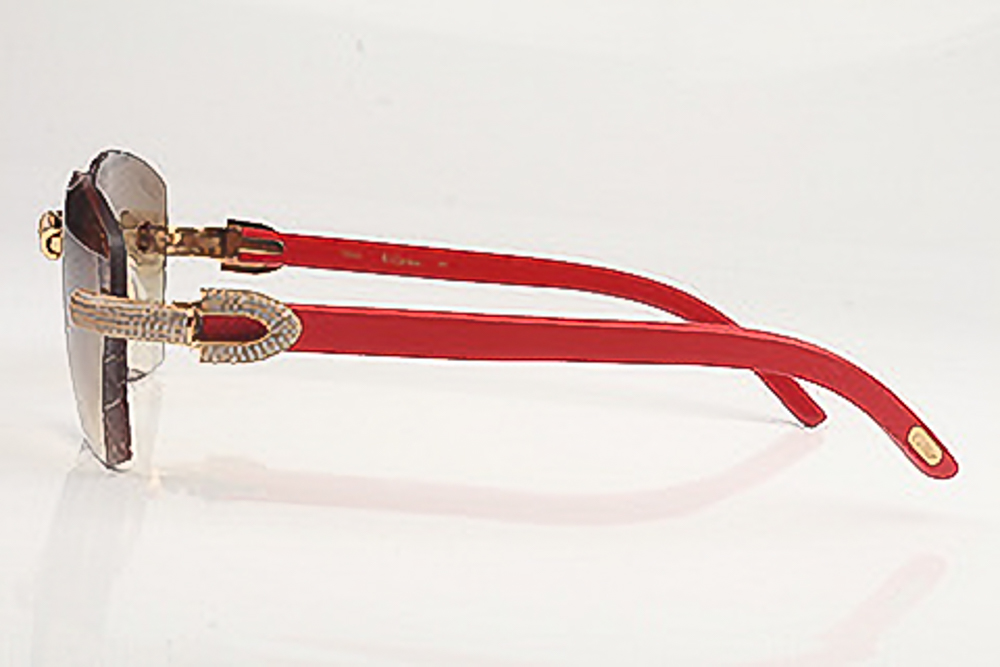 Micro Pave Diamond Carti Red Woods (Diamond Cut/Brown Tint)