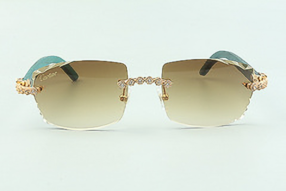 Flower Diamond Teal Carti Woods (Diamond Cut/Brown Tint)